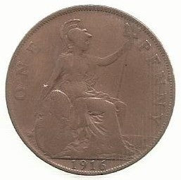 Inglaterra - 1 Penny 1916 (Km# 810)