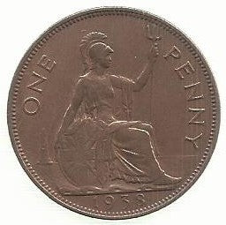 Inglaterra - 1 Penny 1938 (Km# 845)