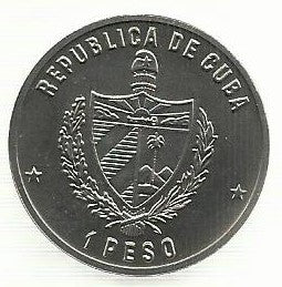 Cuba - 1 Peso 1987 (Km# 160) Revolução