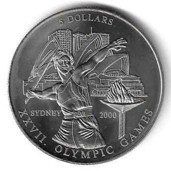 Liberia - 5 Dolares 2000 (Km# ..) XXVI J. Olimpic. Sydney