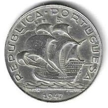 Portugal - 5$00 1947 (Km# 581)