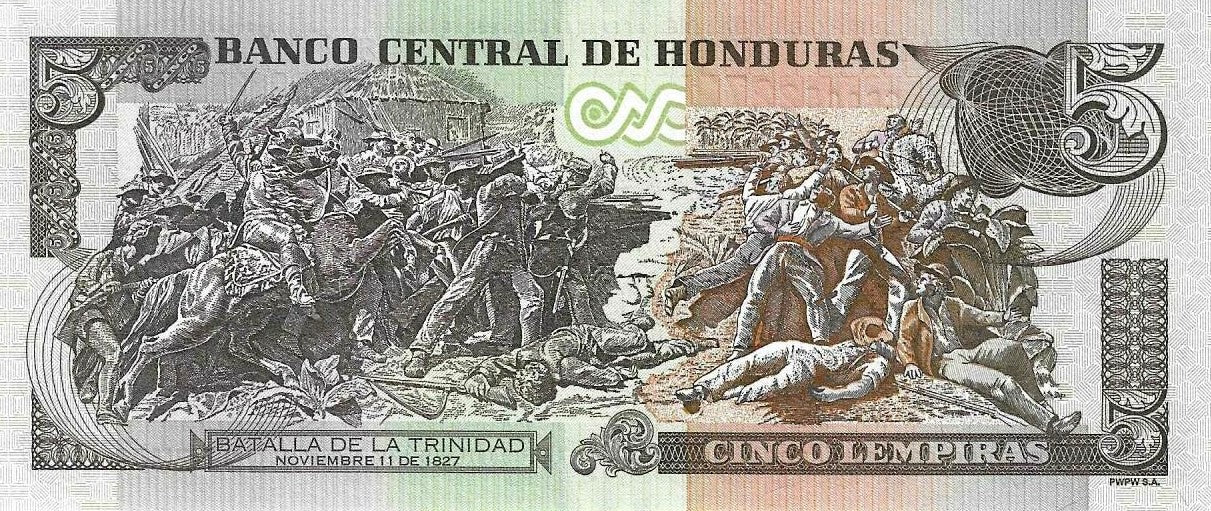 Honduras - 5 Lempiras 2019 (# 98)