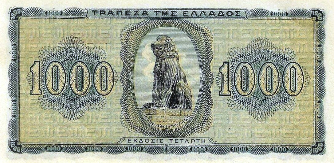 Grecia - 1000 Dracmas 1942 (# 118a)