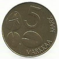 Finlandia - 5 Markka 1998 (Km# 73)