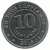 Nicaragua - 10 Centavos 2015 (Km# 105)