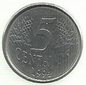 Brasil - 5 Centavos 1994 (Km# 632)