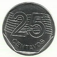 Brasil - 25 Centavos 1994 (Km# 634)