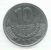 Costa Rica - 10 Colones 2008 (Km# 228b)