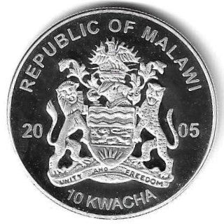 Malawi - 10 Kwacha 2005 (Km# 81) Chevrotain