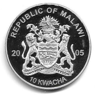 Malawi - 10 Kwacha 2005 (Km# 82) Lemur