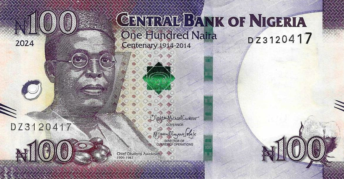 Nigéria - 100 Naira 2024 (# 41e)