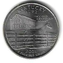 USA - 25 Cents 2001 (Km# 322) Kentucky