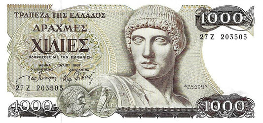 Grecia - 1000 Dracmas 1987 (# 202a)