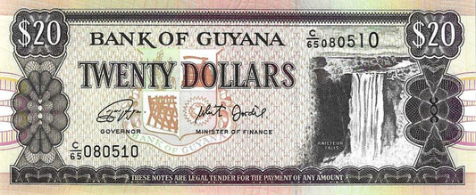 Guiana - 20 Dolares 1996 (# 30a)