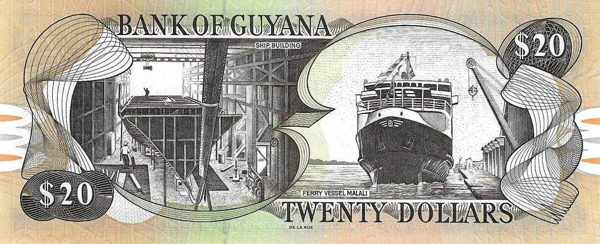 Guiana - 20 Dolares 1996 (# 30a)