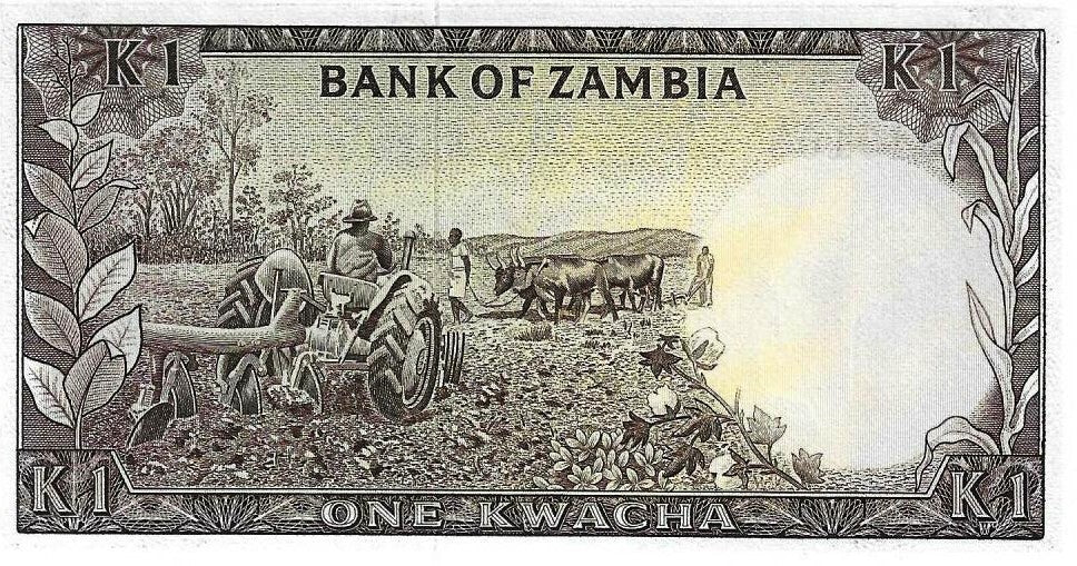 Zambia - 1 Kwacha 1976 (# 19a)