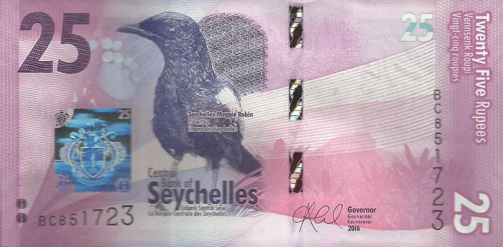 Seychelles - 25 Rupias 2016 (# 48)