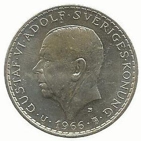 Suécia - 5 Kronor 1966 (Km# 839) Reforma Constitucional