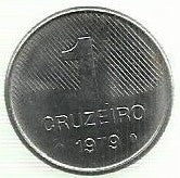 Brasil - 1 Cruzeiro  1979 (Km# 590)