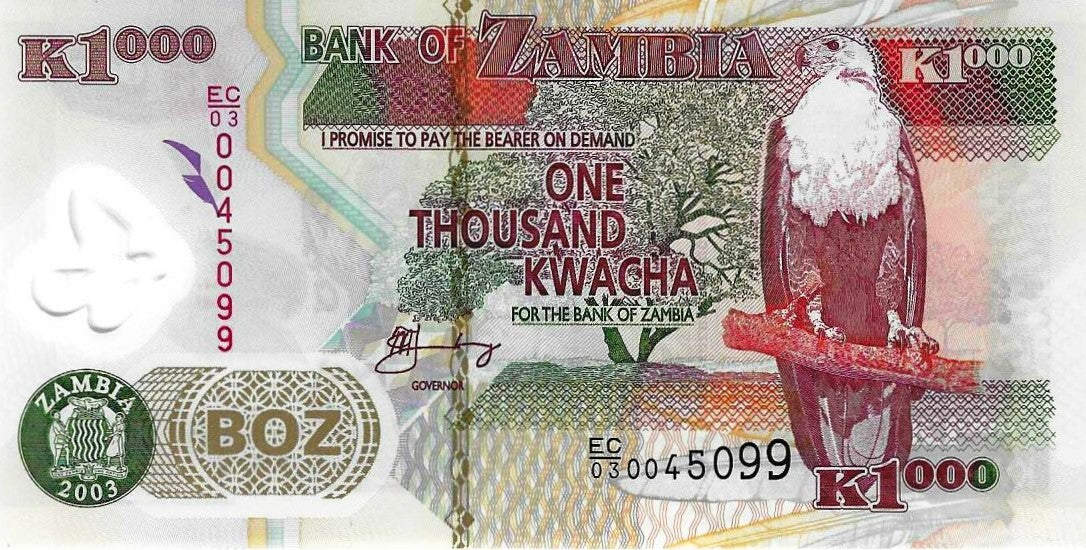 Zambia - 1000 Kwacha 2003 (# 44b)