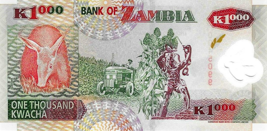 Zambia - 1000 Kwacha 2003 (# 44b)