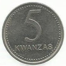 Angola  - 5 Kwanzas 1999 (Km# 99)