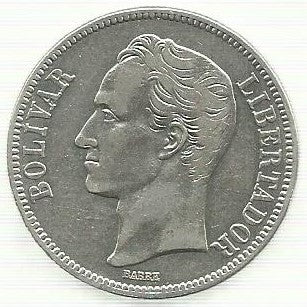 Venezuela - 5 Bolivares 1935 (Km# 24.1)