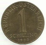 Austria - 1 Schilling 1960 (Km# 2886)