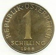 Austria - 1 Schilling 1966 (Km# 2886)