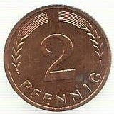 Alemanha - 2 Pfennig 1995 (J)(Km# 106a)