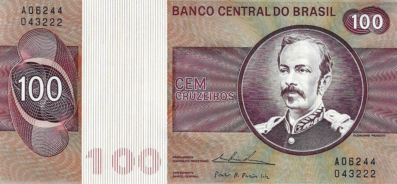 Brasil - 100 Cruzeiros 1974 (# 195Aa)