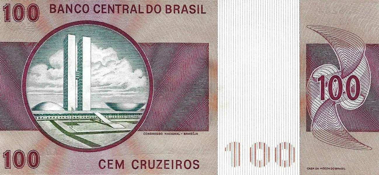 Brasil - 100 Cruzeiros 1974 (# 195Aa)