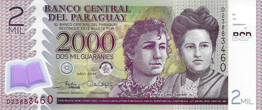 Paraguai - 2000 Guaranies 2017 (# 228d)