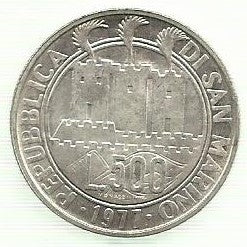 San Marino - 500 Liras 1977 (Km# 71)