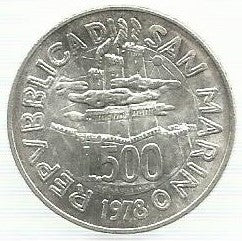 San Marino - 500 Liras 1978 (Km# 84)