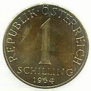 Austria - 1 Schilling 1964 (Km# 2886)