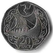 Ilha Man - 20 Pence 2017 (Km# 1582)