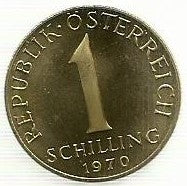 Austria - 1 Schilling 1970 (Km# 2886)