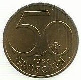 Austria - 50 Groschen 1988 (Km# 2885)