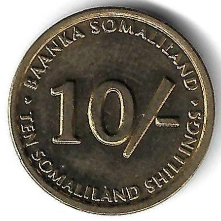 Somalilandia - 10 Shillings 2002 (Km# 3) Macaco