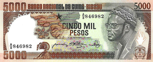 Guine Bissau  - 5000 Pesos 1984 (# 9)