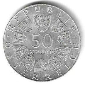 Austria - 50 Schillings 1972 (Km# 2913) Universidade Salzburgo