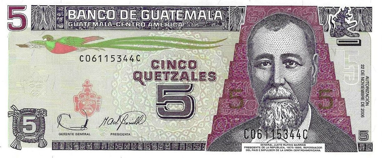 Guatemala - 5 Quetzales 2006 (# 106b)