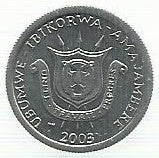 Burundi - 1 Franco 2003 (Km# 19)