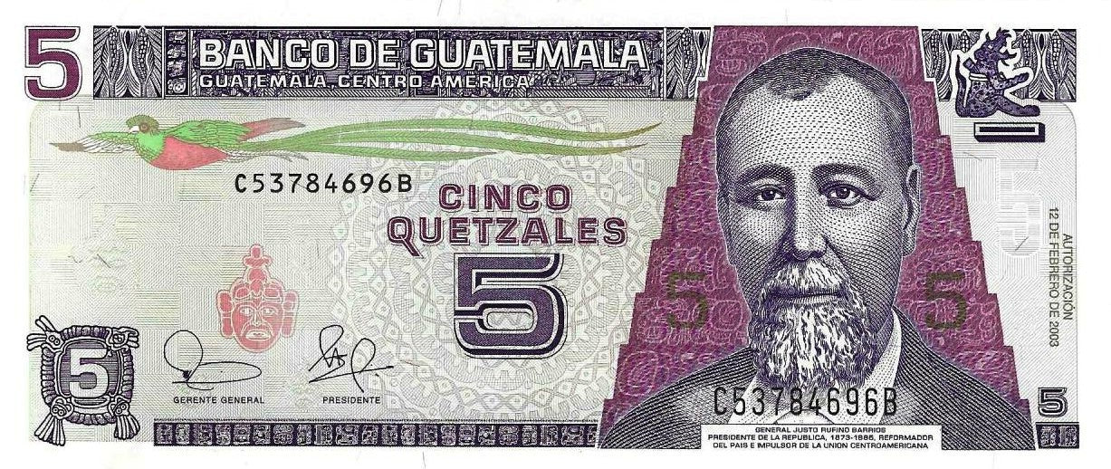 Guatemala - 5 Quetzales 2003 (# 106a)