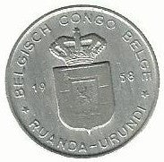 Ruanda-Urundi - 1 Franco 1958 (Km# 4)