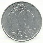 Alemanha - 10 Pfennig 1967 (A)(Km# 10)