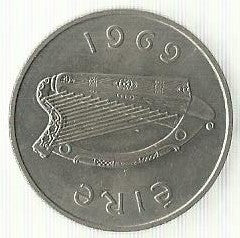 Irlanda - 10 Pence 1969 (Km# 23)