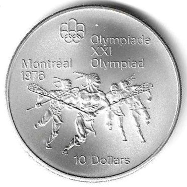 Canada - 10 Dolares 1974 (Km# 96) Lacrosse