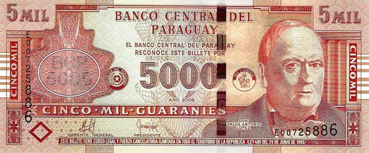 Paraguai - 5000 Guaranies 2008 (# 223b)